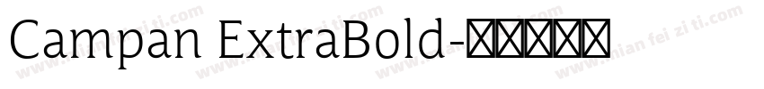 Campan ExtraBold字体转换